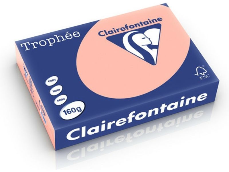Clairefontaine Pfirsich A4 Farbiges Papier 160 g/m² (250 Blatt)
