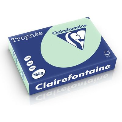 Clairefontaine Hellgrün A4 Farbiges Papier 160 g/m² (250 Blatt)