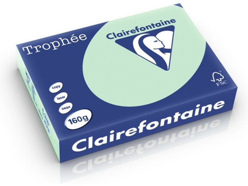 Clairefontaine Hellgrün A4 Farbiges Papier 160 g/m² (250 Blatt)