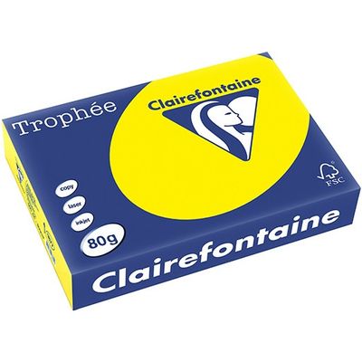 Clairefontaine Sonnengelb A4 Farbiges Papier 80 g/m² (500 Blatt)