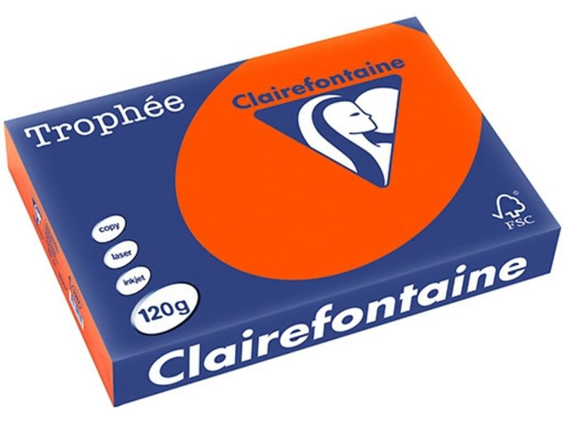 Clairefontaine Cardinal rot A4 Farbiges Papier 120 g/m² (250 Blatt)