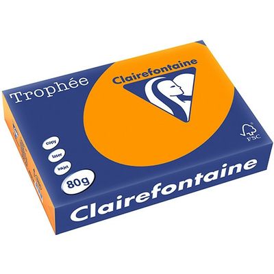 Clairefontaine Hellorange A4 Farbiges Papier 80 g/m² (500 Blatt)