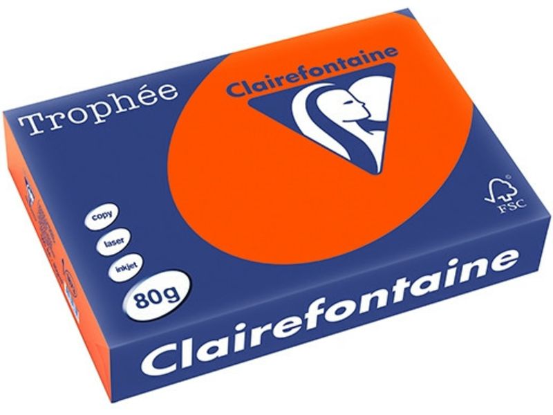 Clairefontaine Karidnaal rot A4 Farbiges Papier 80 g/m² (500 Blatt)