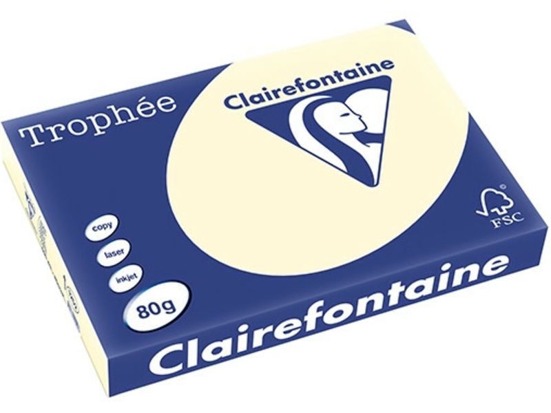 Clairefontaine Elfenbein A3 Farbiges Papier 80 g/m² (500 Blatt)