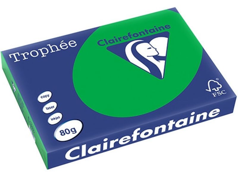 Clairefontaine Billard Grün A3 Farbiges Papier 80 g/m² (500 Blatt)