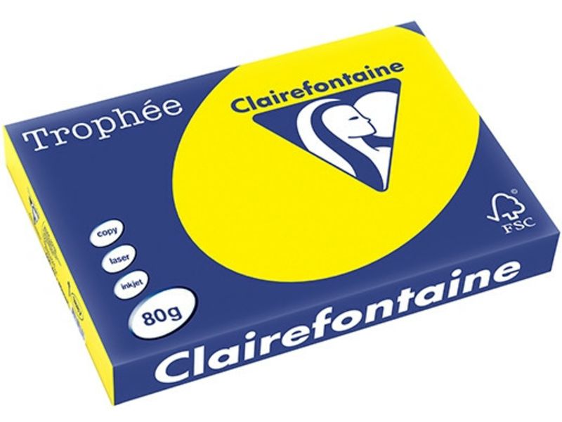 Clairefontaine Sonnenuntergang Gelb A3 Farbiges Papier 80 g/m² (500 Blatt)