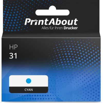 Druckerpatrone kompatibel mit HP 31 (1VU26AE) - Cyan