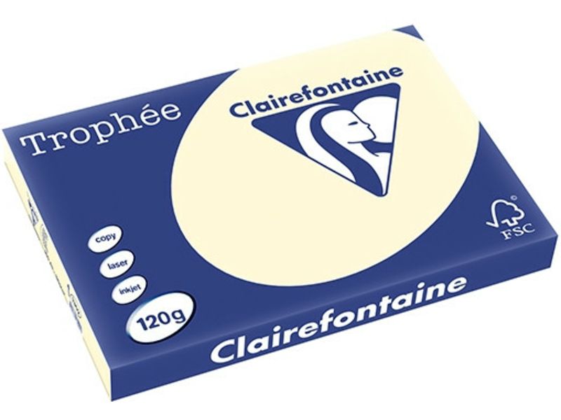 Clairefontaine Elfenbein A3 Farbiges Papier 120 g/m² (250 Blatt)