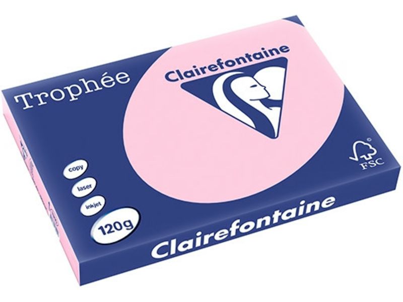 Clairefontaine Rosa A3 Farbiges Papier 120 g/m² (250 Blatt)