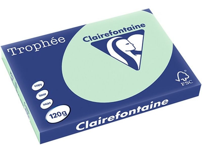 Clairefontaine Grün A3 Farbiges Papier 120 g/m² (250 Blatt)