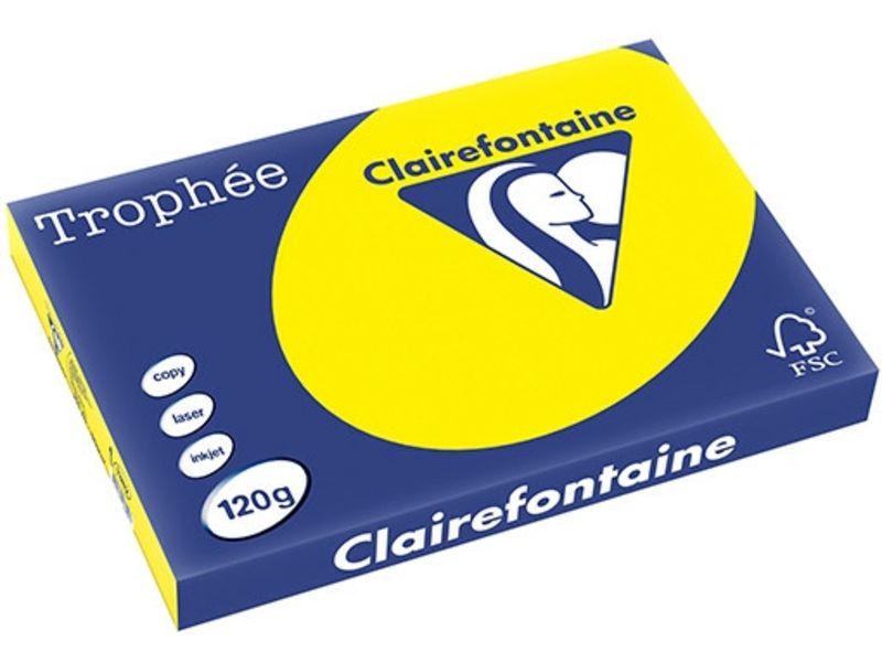 Clairefontaine Sonnenuntergang Gelb A3 Farbiges Papier 120 g/m² (250 Blatt)
