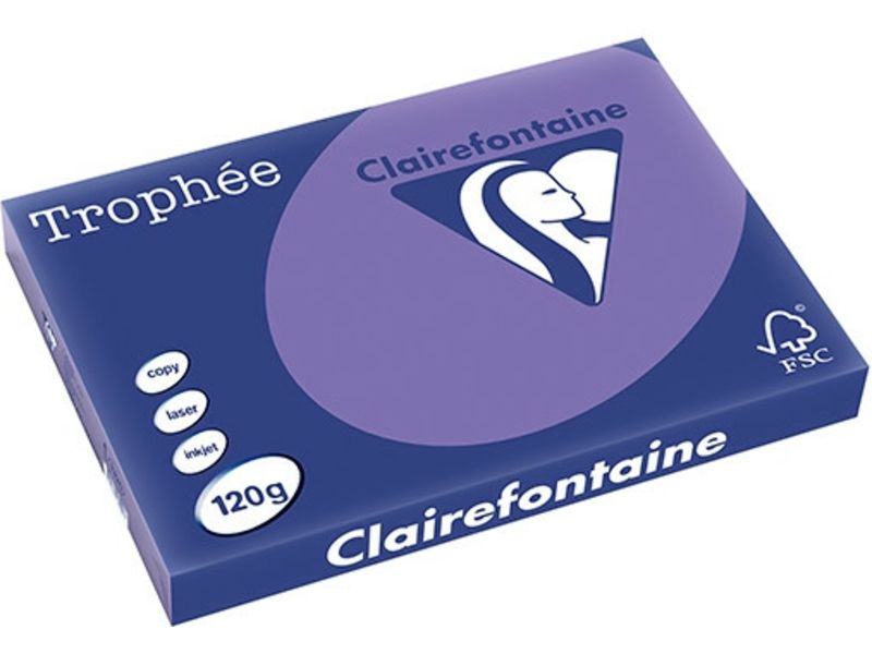 Clairefontaine Violett A3 Farbiges Papier 120 g/m² (250 Blatt)