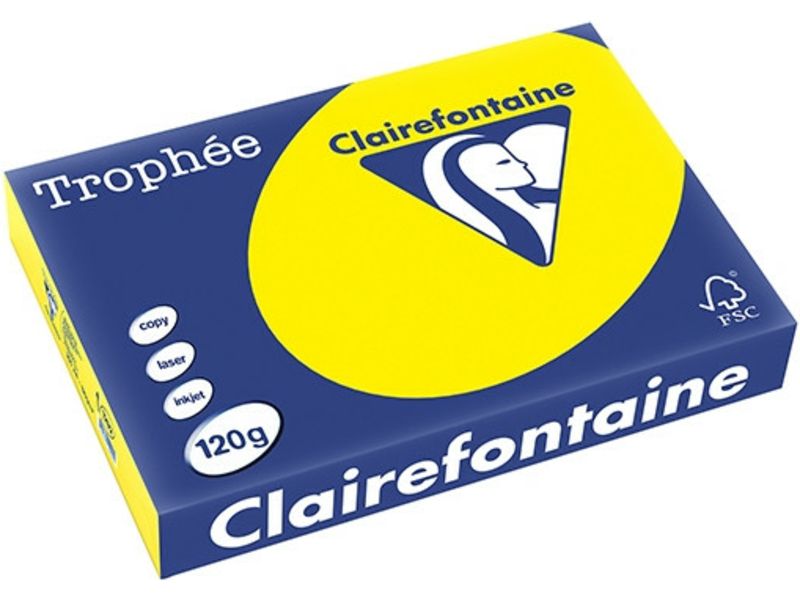 Clairefontaine Sonnengelb A4 Farbiges Papier 120 g/m² (250 Blatt)