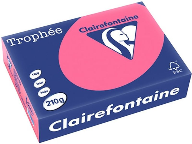 Clairefontaine Fuchsia A4 Farbiges Papier 210 g/m² (250 Blatt)