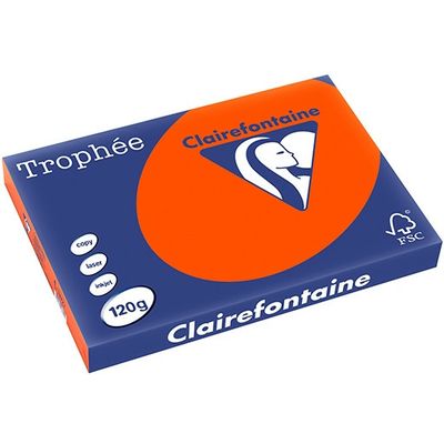 Clairefontaine Kardinalrot A3 Farbiges Papier 120 g/m² (250 Blatt)