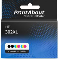 Druckerpatrone kompatibel mit HP 302XL (F6U67AE + F6U68AE 2 sets) - Schwarz + 3 Farben - Hohe Kapazität - Multipack