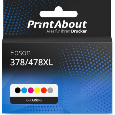 Druckerpatrone kompatibel mit Epson 378/478XL (C13T379D4010) - 6-farbig - Hohe Kapazität - Multipack