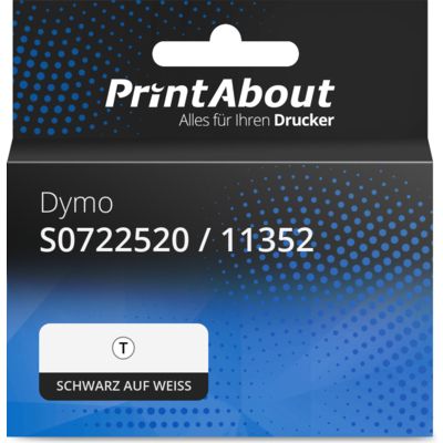 Hausmarke Dymo 11352 (S0722520) (LabelWriter 5XL + 550) Etikett Schwarz auf Weiß (54 mm x 25 mm)