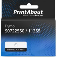 Hausmarke Dymo 11355 (S0722550) (LabelWriter 5XL + 550) Etikett Schwarz auf Weiß (19 mm x 51 mm)