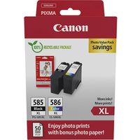 Canon PG-585XL + CL586XL + GP-501 - Schwarz + 3 Farben - Druckerpatrone - Hohe Kapazität - Multipack
