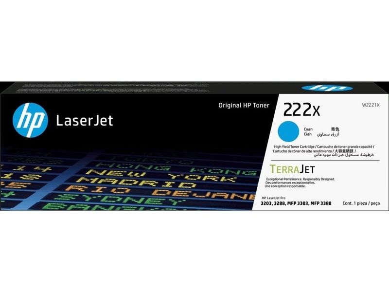 HP 222X (W2221X) - Cyan - Toner - Hohe Kapazität