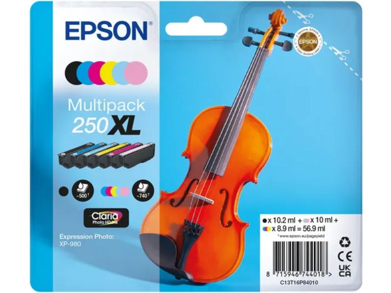 Epson 250XL (C13T16P84010) - 6-farbig - Druckerpatrone - Hohe Kapazität