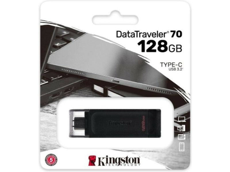 Kingston 128GB USB-C 3.2 Gen 1 DataTraveler 70 - USB-Stick