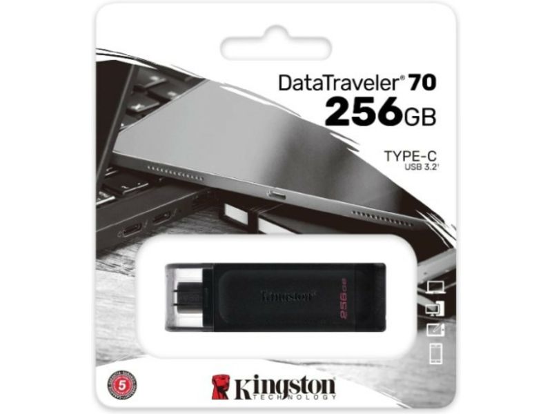 Kingston 256GB USB-C 3.2 Gen 1 DataTraveler 70 - USB-Stick