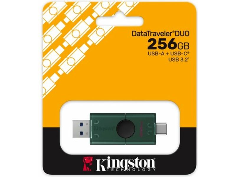Kingston DataTraveler Duo USB-A + USB-C 3.2-stick 256GB - USB-Stick