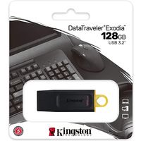 Kingston 128GB USB3.2 Gen1 DataTraveler Exodia (Black + Yellow) - USB-Stick