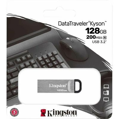 Kingston 128GB DataTraveler Kyson 200MB/s Metal USB 3.2 Gen 1 - USB-Stick