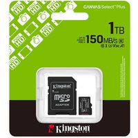Kingston 1TB microSDXC Canvas Select Plus Gen3 150MB/s A1 Card + Adapter - SD-Karte