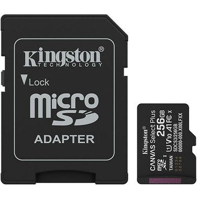 Kingston 256GB microSDXC Canvas Select Plus Gen3 150MB/s A1 Card + Adapter - SD-Karte