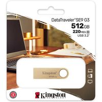 Kingston 512GB 220MB/s Metal USB 3.2 Gen 1 DataTraveler SE9 G3 - USB-Stick