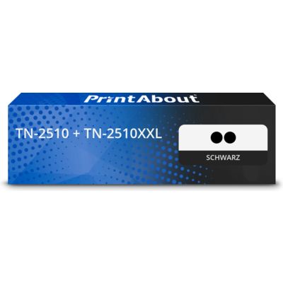 Toner kompatibel mit Brother TN-2510 + TN-2510XXL - Schwarz - Extra hohe Kapazität - Multipack