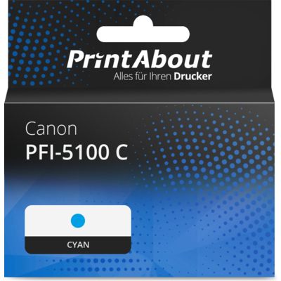 Druckerpatrone kompatibel mit Canon PFI-5100 C - Cyan