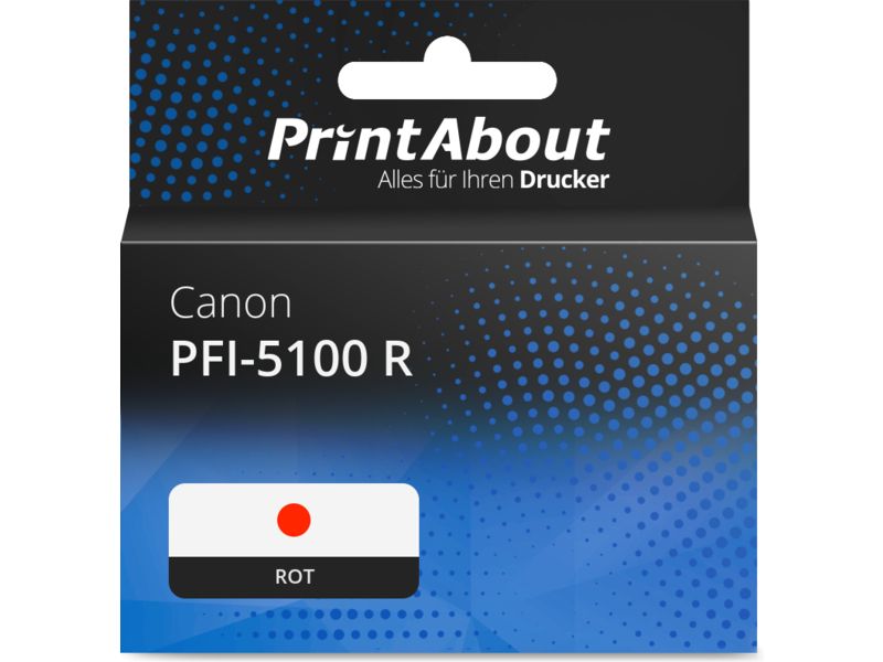 PrintAbout Druckerpatrone PFI-5100 R Rot für Canon