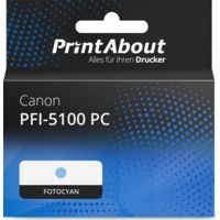 Druckerpatrone kompatibel mit Canon PFI-5100 PC - Fotocyan