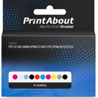 PFI-5100 MBK/PBK/C/M/Y/PC/PM/R/GY/CO Multipack 10 Farben