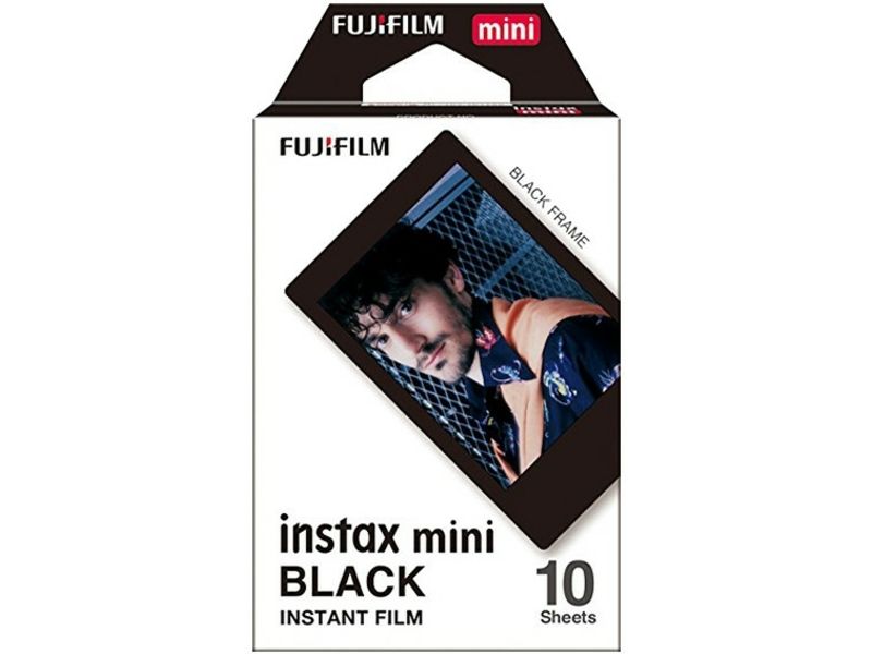 Fujifilm Instax mini film Black (10 vel)  - (4,6 cm x 6,2 cm) - Fotopapier
