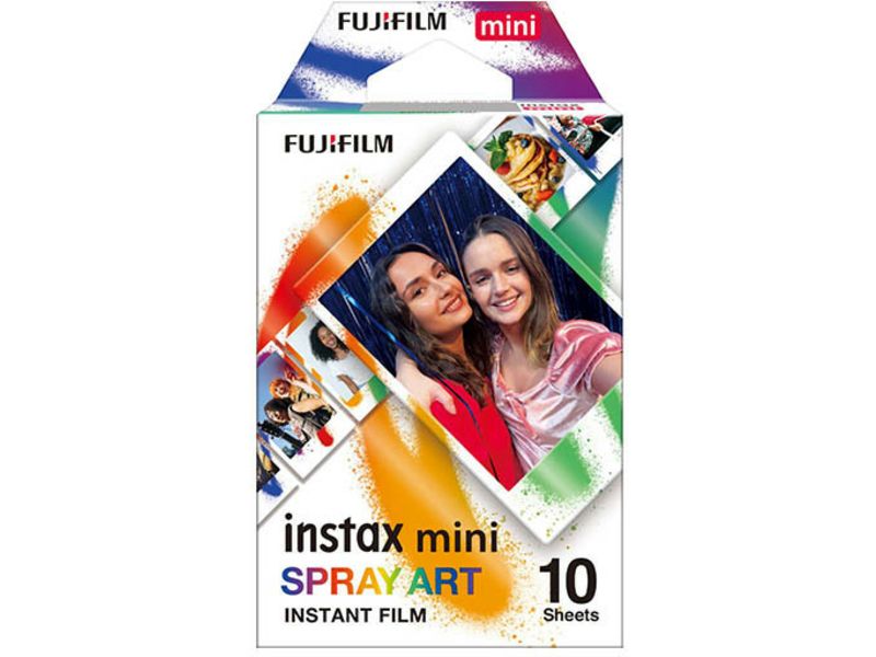Fujifilm Instax mini film Spray Art (10 vel)  - (4,6 cm x 6,2 cm) - Fotopapier