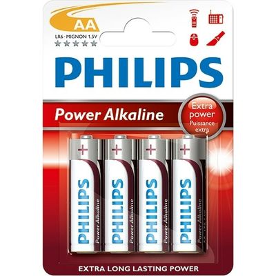 Philips Power Alkaline LR6 Mignon AA 4 stuks - Akku