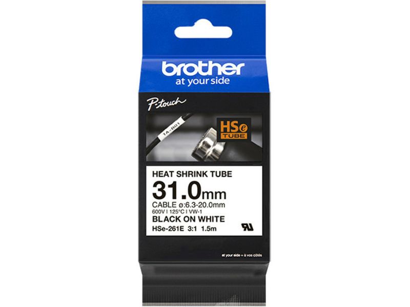 Brother TZe-261E - Schwarz auf weiß - Tape
