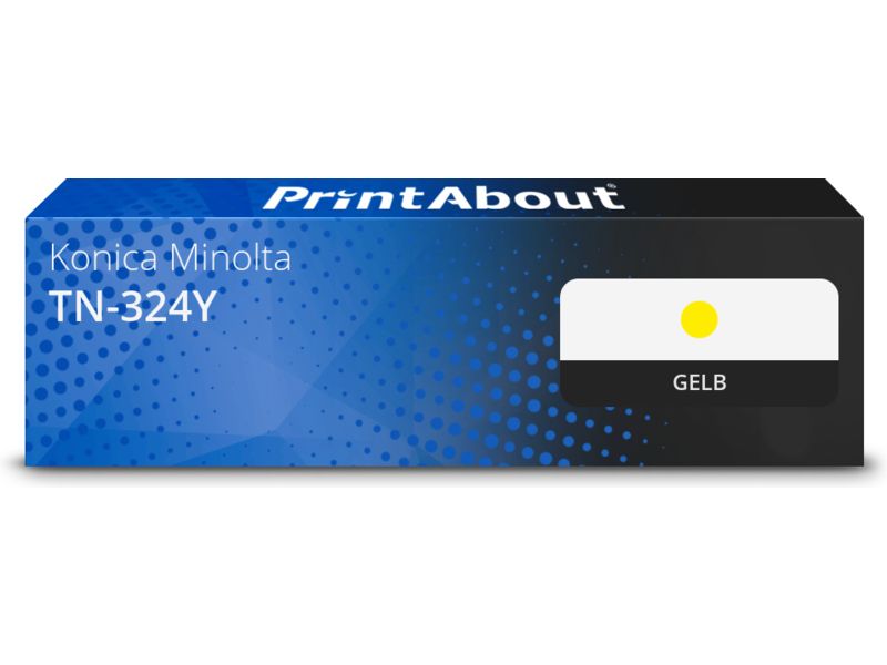 PrintAbout Toner TN-324Y (A8DA250) Gelb Normale Kapazität für Konica Minolta
