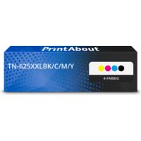 Toner kompatibel mit Brother TN-625XXLBK/C/M/Y - 4-farbig - Extra hohe Kapazität - Multipack