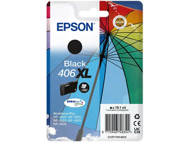 Epson 406XL (T17H1) - Schwarz - Druckerpatrone - Hohe Kapazität