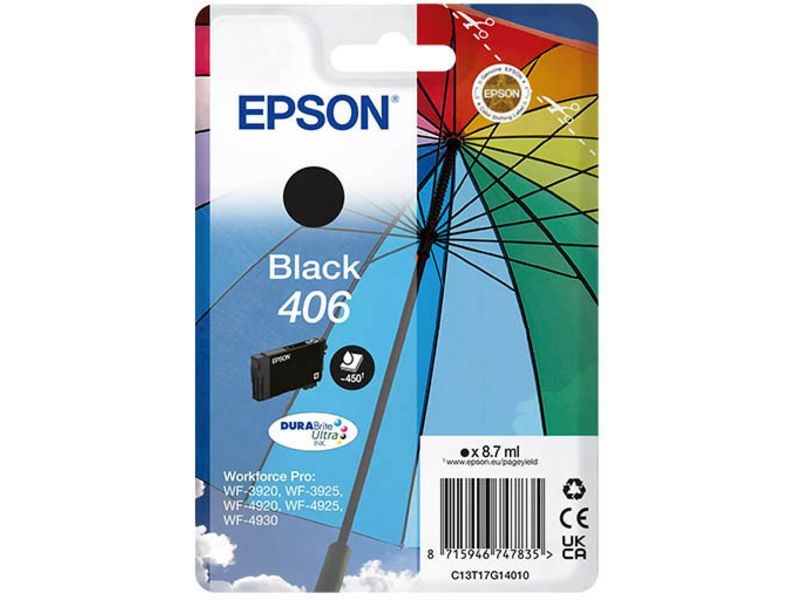 Epson 406 (T17G1) - Schwarz - Druckerpatrone - Normale Kapazität